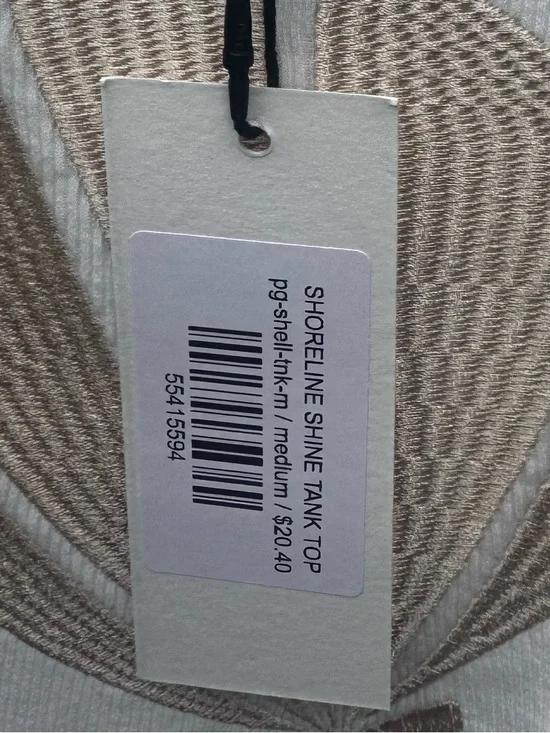 Pretty Garbage Cream Ribbed Shell-Embroidered Tank - Picture 3 of 4